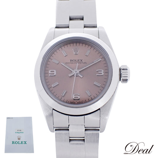 ROLEX ロレックス オイスターパーペチュアル U ピンク 67180 レディース 腕時計