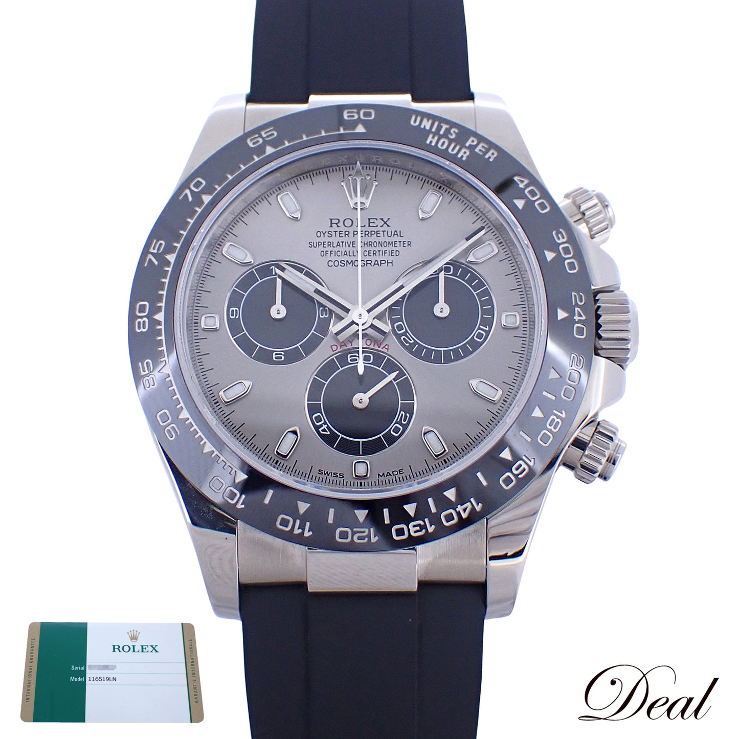 K18WG ROLEX ロレックス コスモグラフ デイトナ 116519LN スチール×ブラック メンズ 腕時計