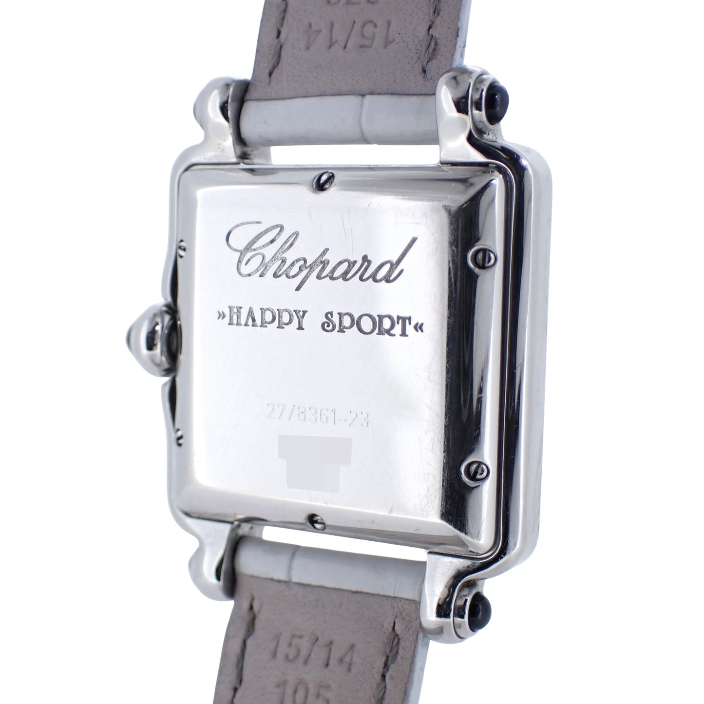 ベゼルダイヤ Chopard ショパール ハッピースポーツ 27/8361-23 ホワイトシェル 7Pムービングダイヤ レディース 腕時計