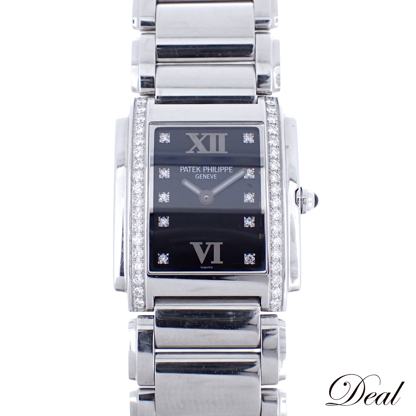 ベゼルダイヤ PATEK PHILIPPE パテックフィリップ Twenty-4 10Pダイヤ 4910 レディース 腕時計