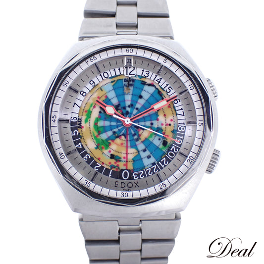 EDOX エドックス ジオスコープ42 200170 世界地図 ワールドマップ メンズ 腕時計