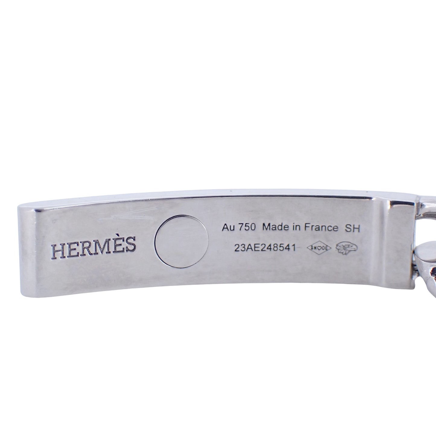 K18WG HERMES エルメス ケリー グルメット TPM ダイヤ H221410B SH レディース ブレスレット