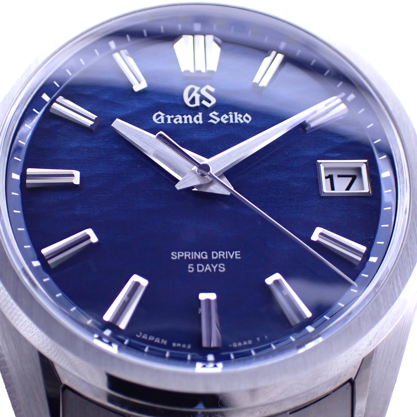 美品 SEIKO セイコー グランドセイコー エボリューション9 コレクション スプリングドライブ 5Days SLGA019 9RA2-0AF0 諏訪湖の水面 メンズ 腕時計