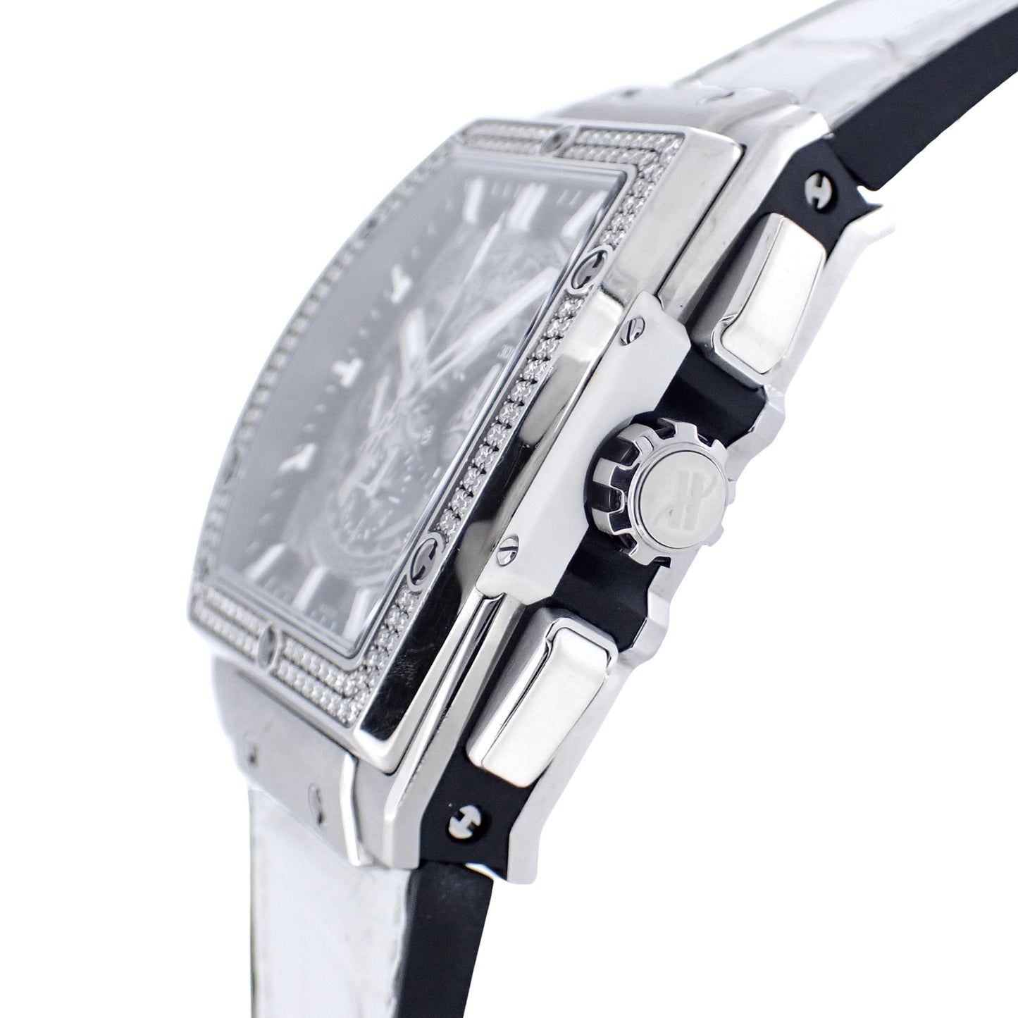 日本限定 ベゼルダイヤ HUBLOT ウブロ スピリット オブ ビッグバン チタニウム ホワイト 601.NE.0172.LR.1104.JPN19 メンズ 腕時計