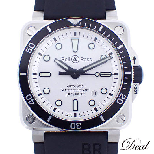 Bell＆Ross ベル＆ロス ダイバー ホワイト BR0392-D-WH-ST/SRB メンズ 腕時計