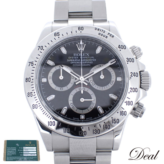 ROLEX ロレックス コスモグラフ デイトナ Z 116520 黒 ブラック ギャラ有 メンズ 腕時計