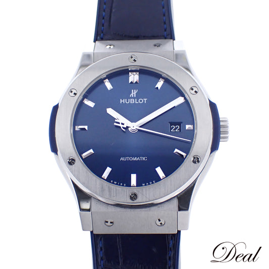 HUBLOT ウブロ クラシックフュージョン チタニウム ブルー 511.NX.7170.RX メンズ 腕時計