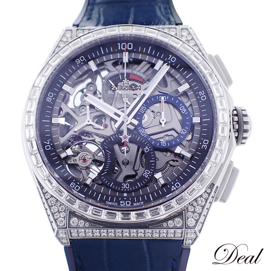 ZENITH ゼニス デファイ エルプリメロ21 フルダイヤモンド バケットダイヤ メンズ 腕時計
