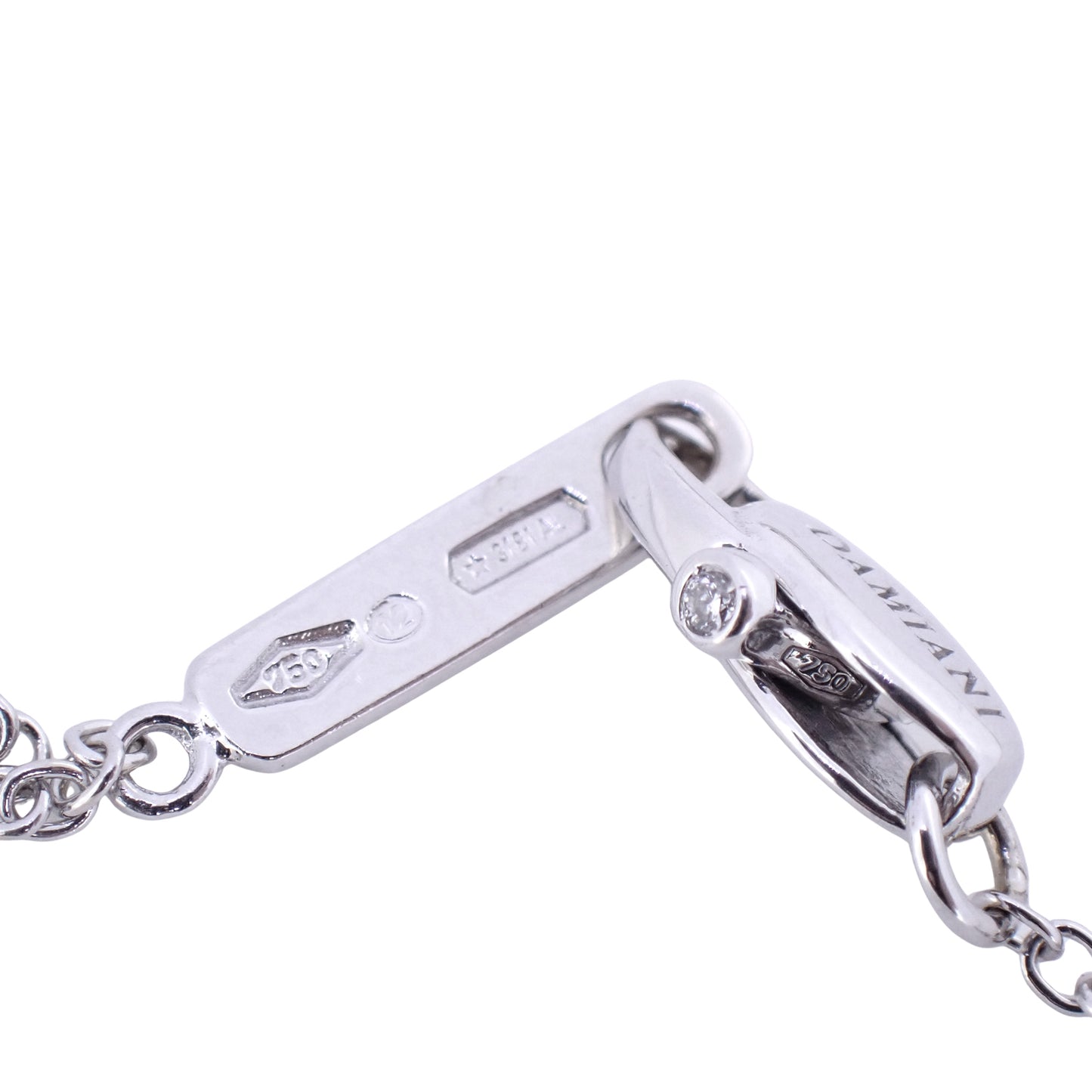 DAMIANI ダミアーニ ベルエポック クラウンL K18WG ダイヤ 20089534 シルバー メンズ ネックレス