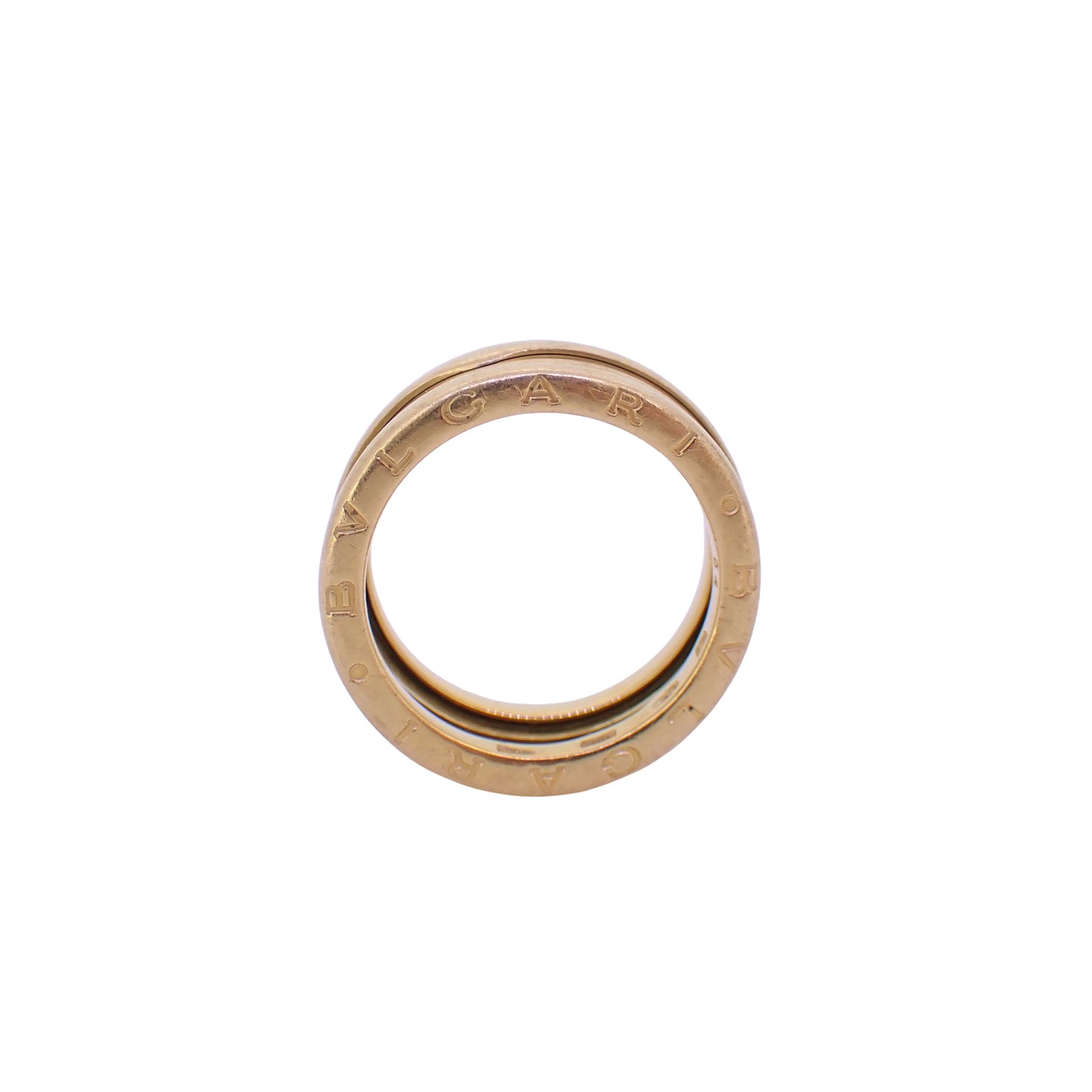 BVLGARI ブルガリ B-zero1 2バンド K18YG 13.5～14号 ゴールド メンズ リング 指輪