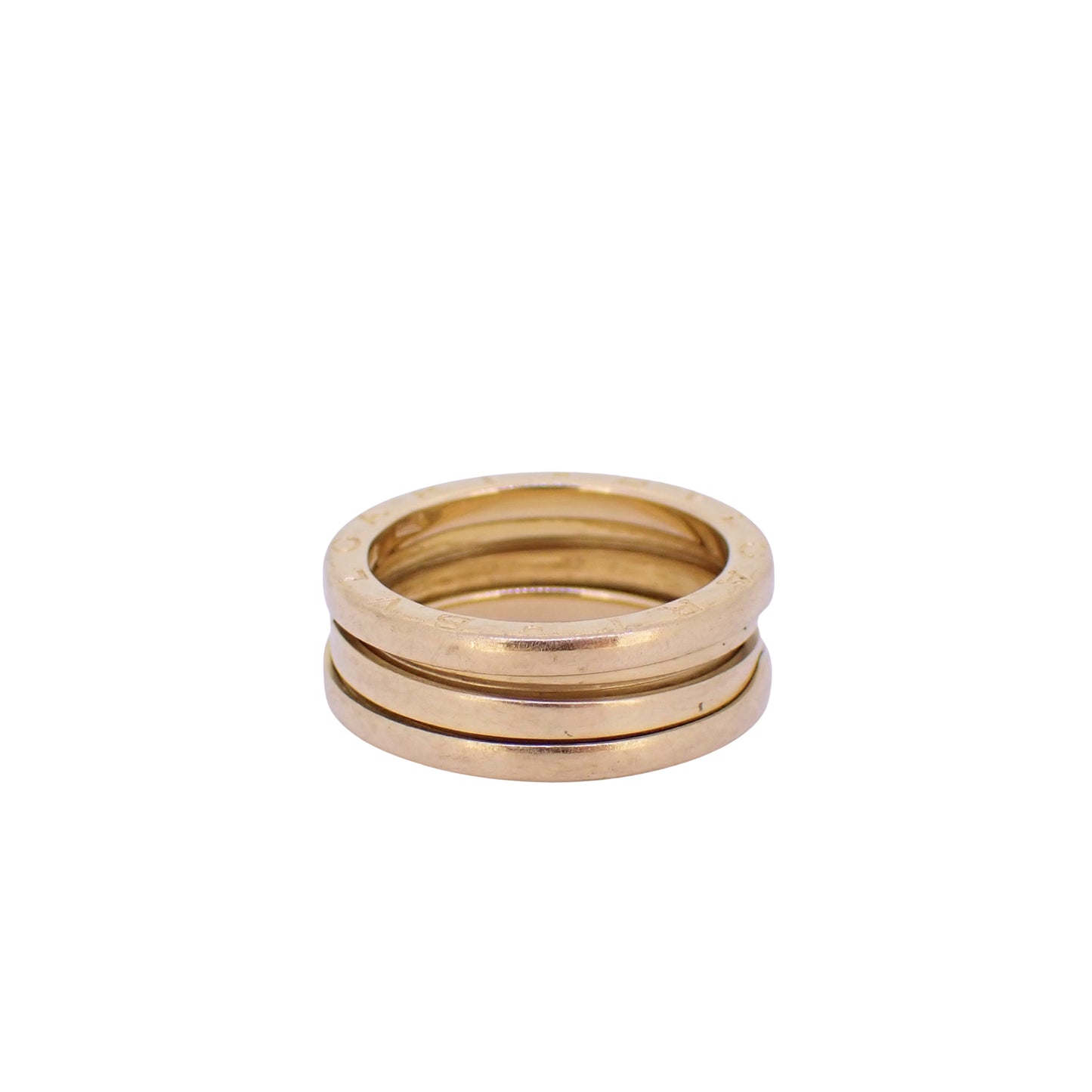 BVLGARI ブルガリ B-zero1 2バンド K18YG 13.5～14号 ゴールド メンズ リング 指輪