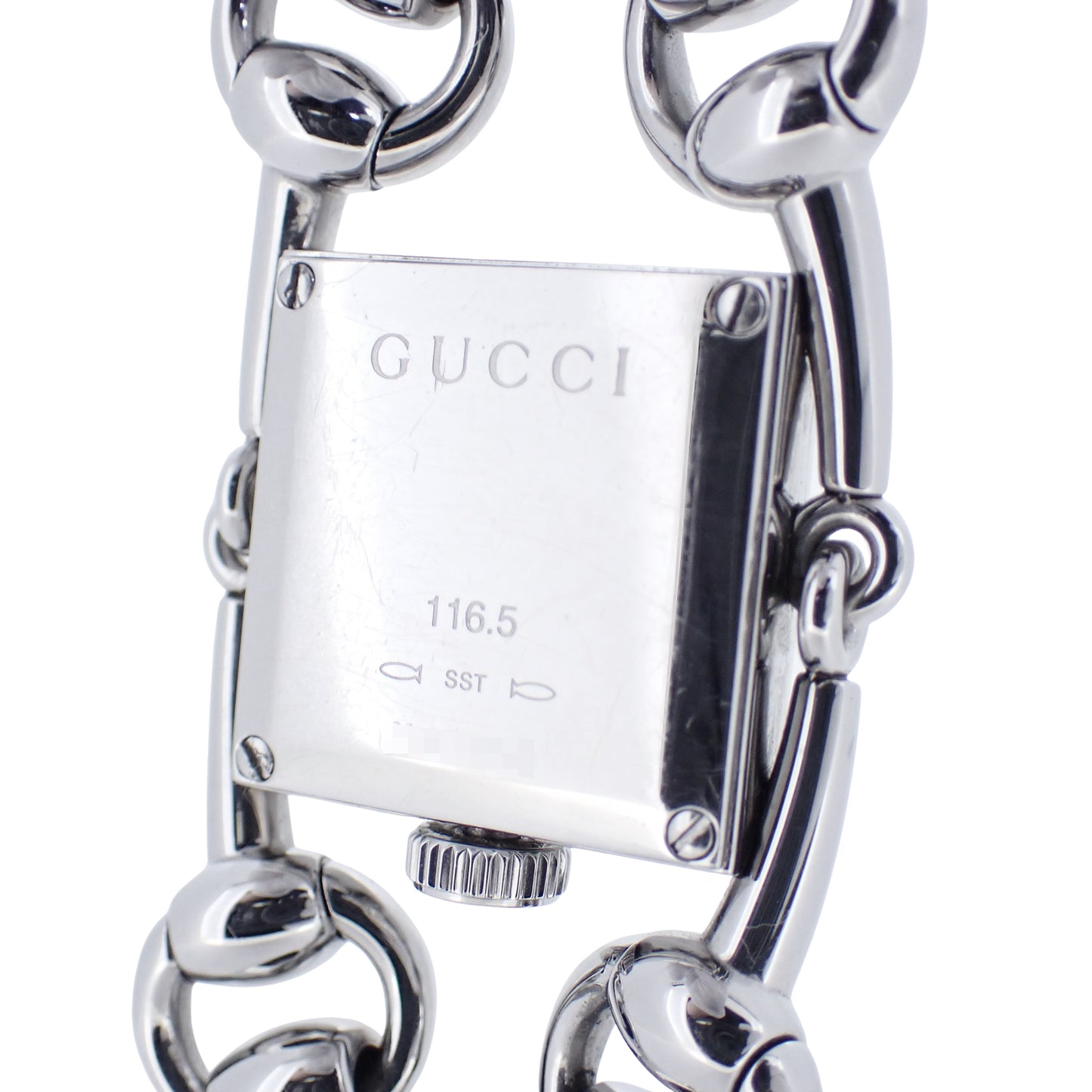 GUCCI グッチ シニョーリア 116.5 ホワイト文字盤 ブレス バンブー レディース 腕時計