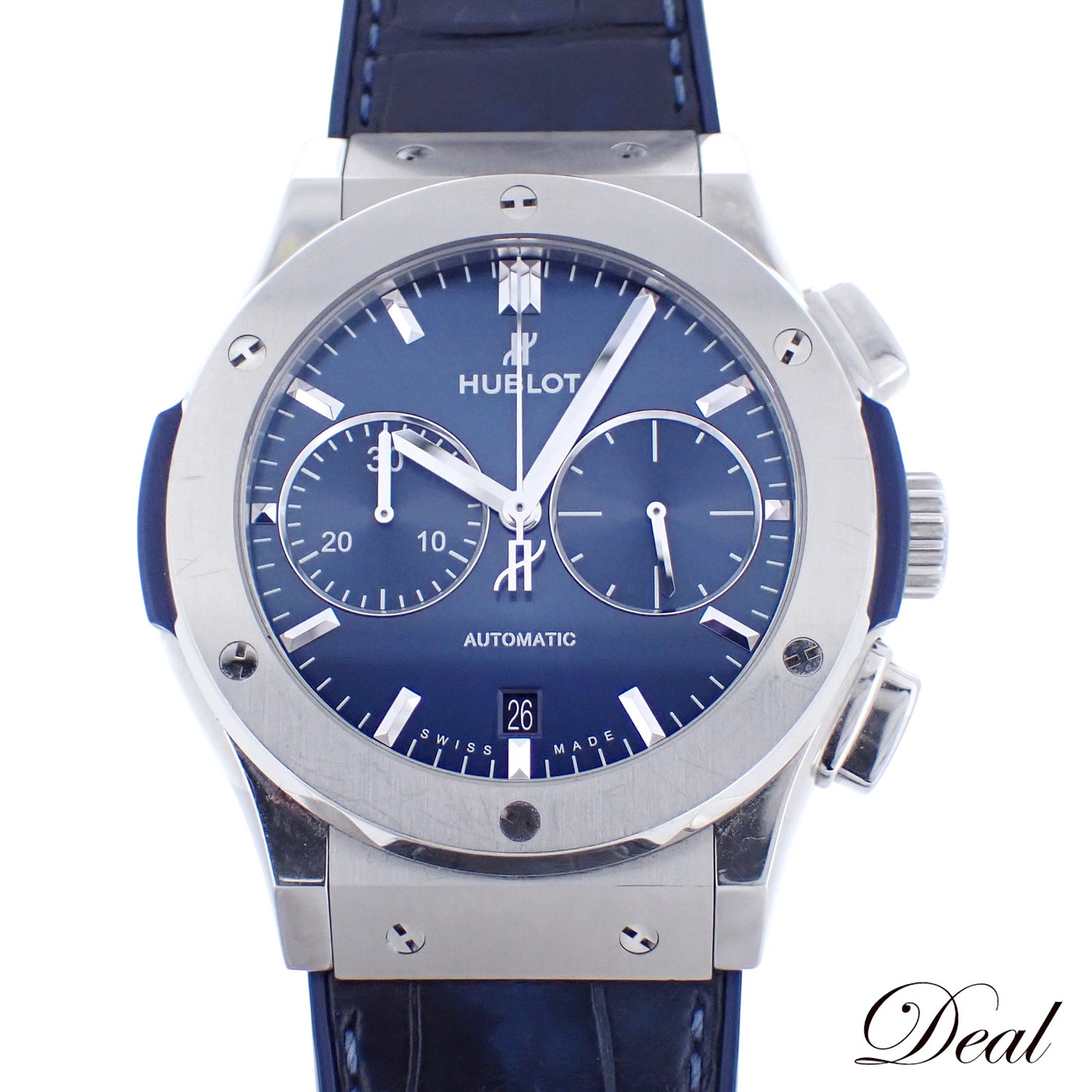 HUBLOT ウブロ クラシックフュージョン クロノグラフ チタニウム ブルー 521.NX.7170.LR メンズ 腕時計