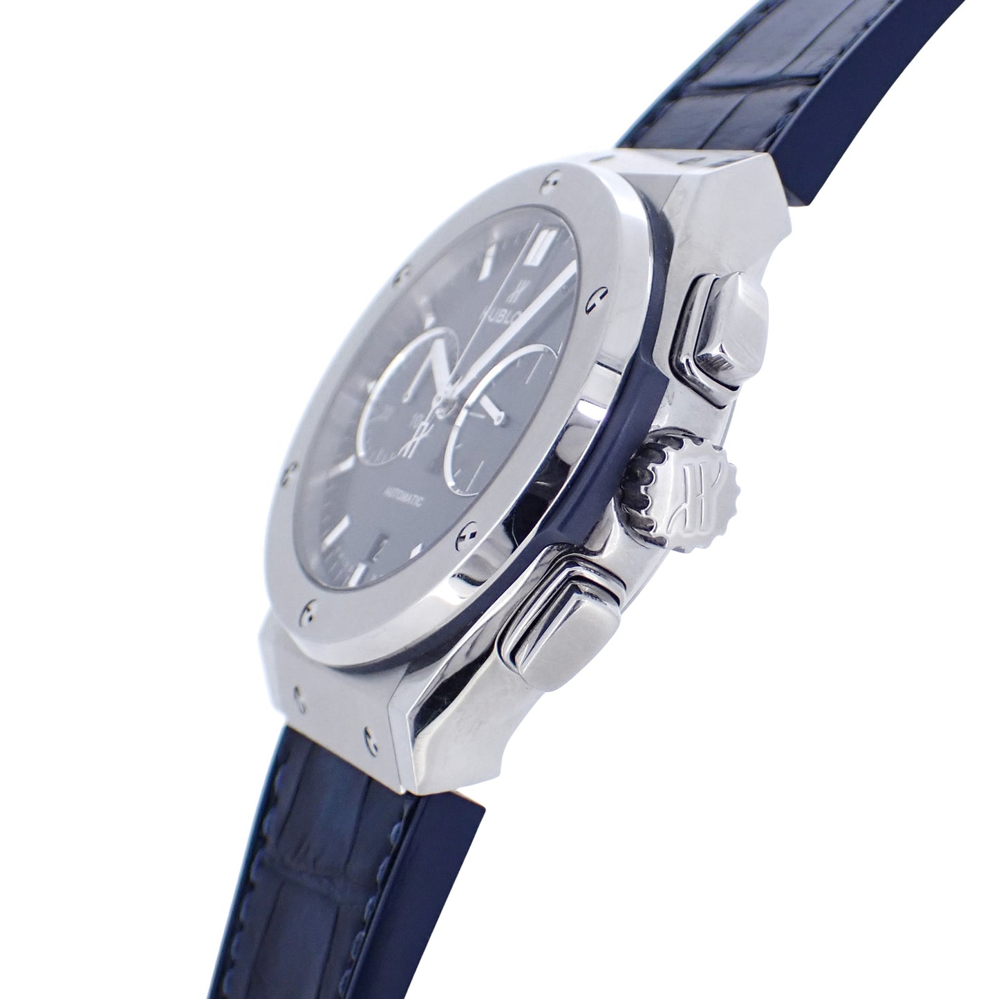 HUBLOT ウブロ クラシックフュージョン クロノグラフ チタニウム ブルー 521.NX.7170.LR メンズ 腕時計