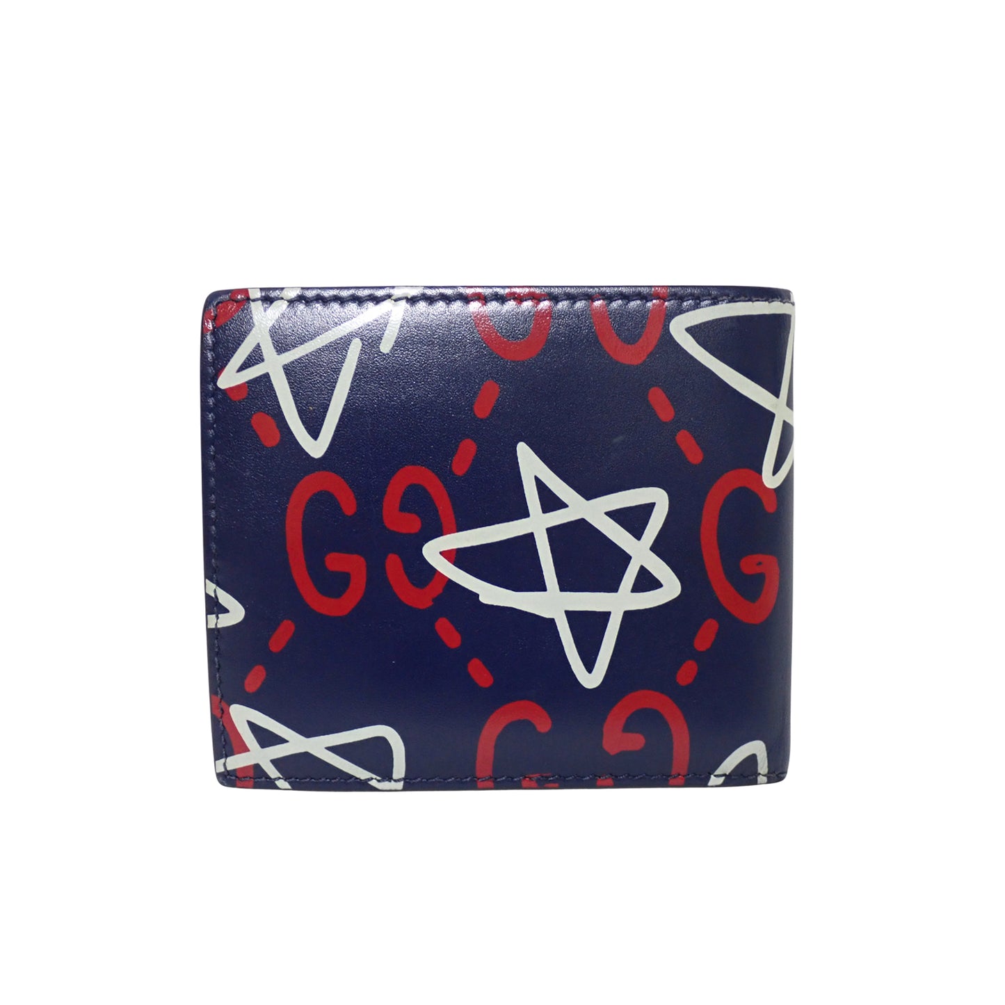 GUCCI グッチ GGゴースト 448463 ネイビー メンズ 二つ折り財布