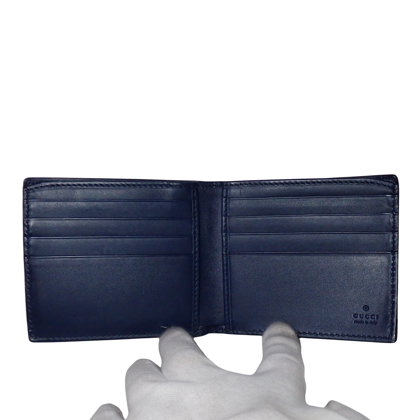 GUCCI グッチ GGゴースト 448463 ネイビー メンズ 二つ折り財布