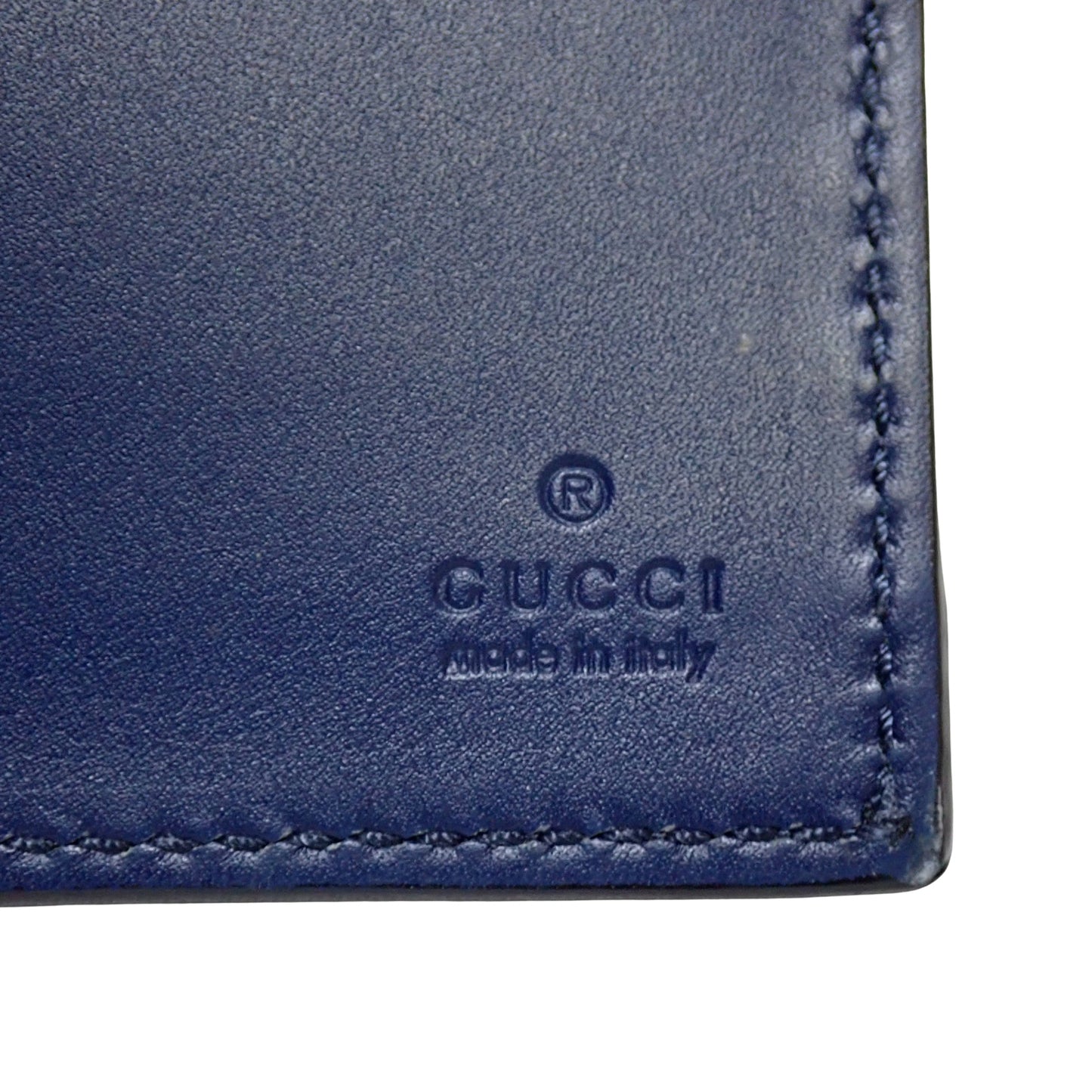 GUCCI グッチ GGゴースト 448463 ネイビー メンズ 二つ折り財布