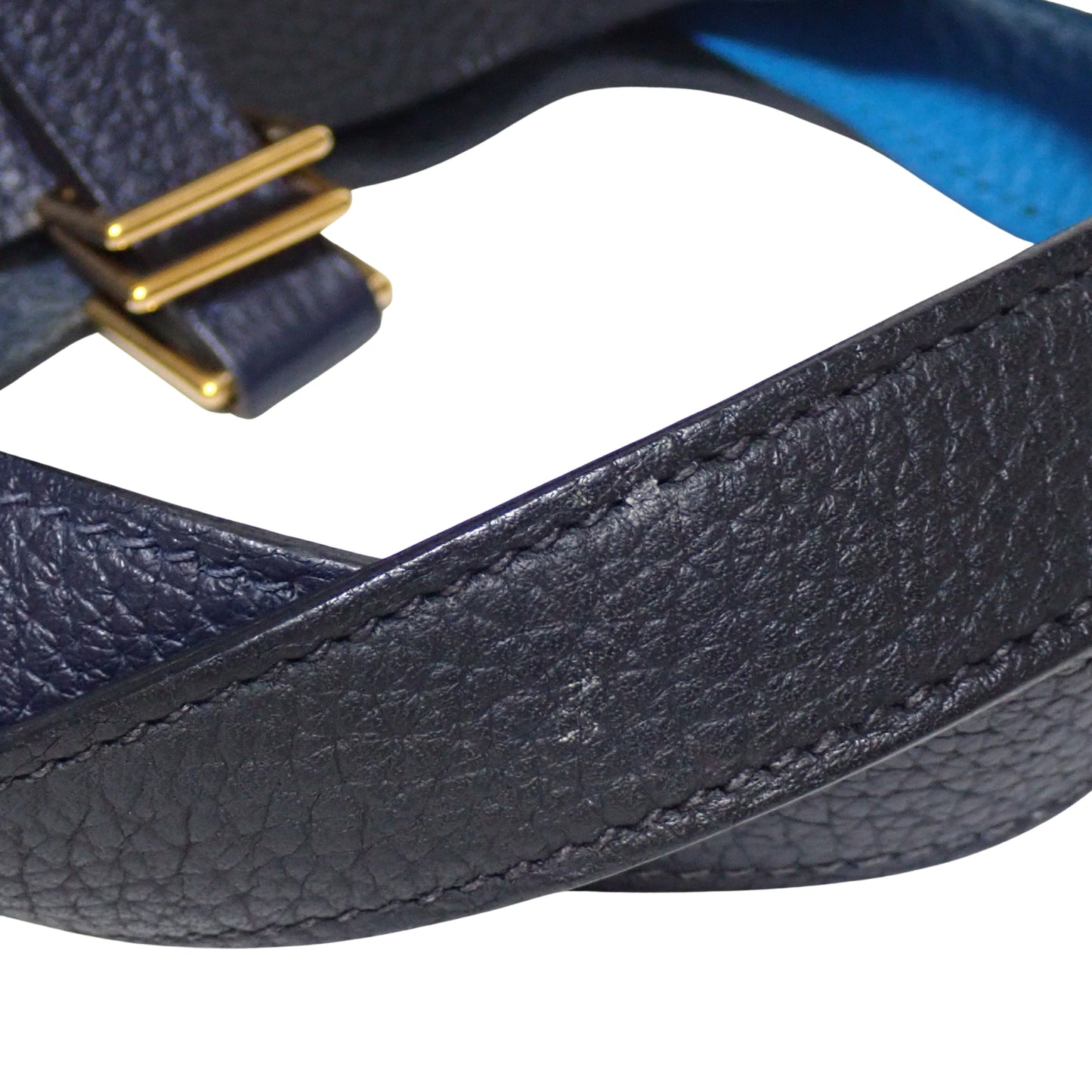 HERMES エルメス ピコタンロック PM カザック ブラック×ネイビー Y刻印 ハンドバッグ ブラック レディース トートバッグ