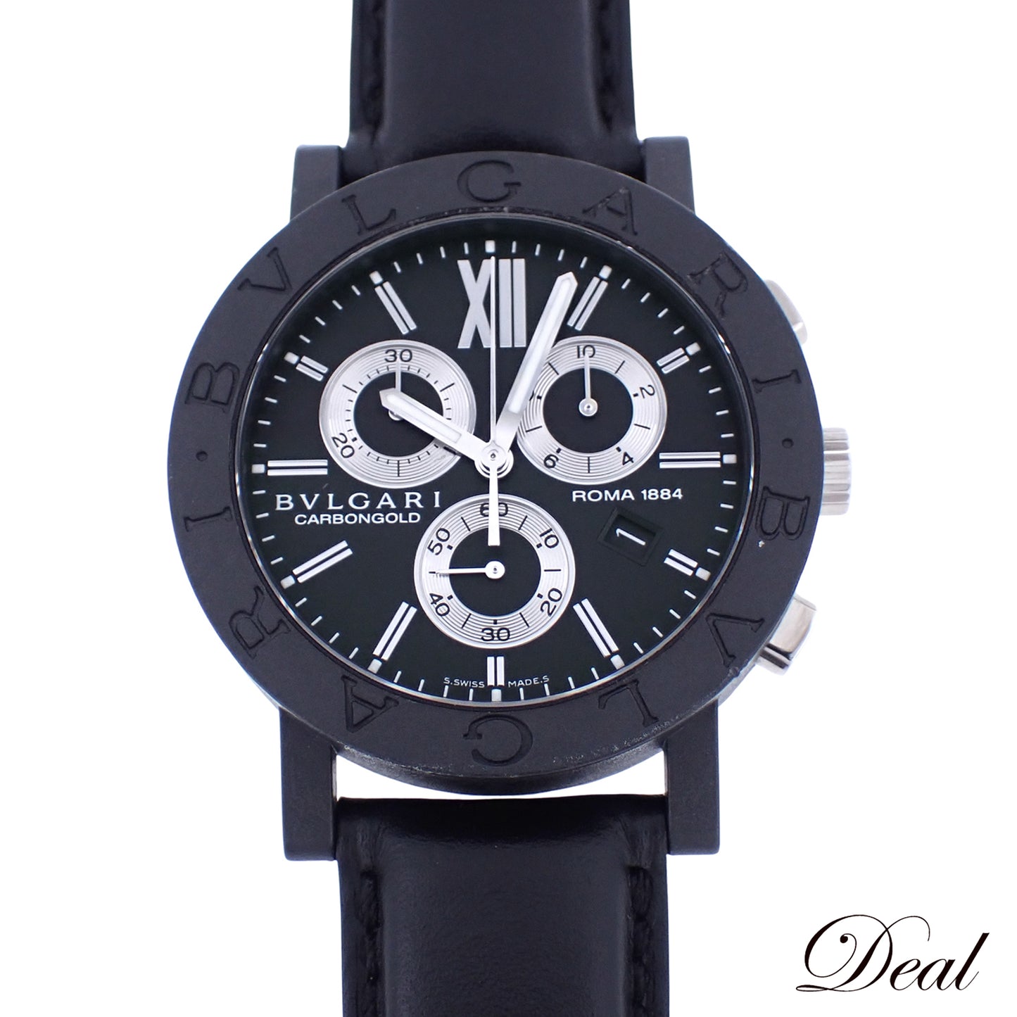 BVLGARI ブルガリ カーボンゴールド クロノ BB38CLCH メンズ 腕時計