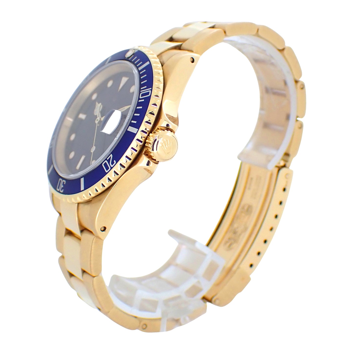 K18YG ROLEX ロレックス サブマリーナ デイト E パープル 16618 金無垢 メンズ 腕時計
