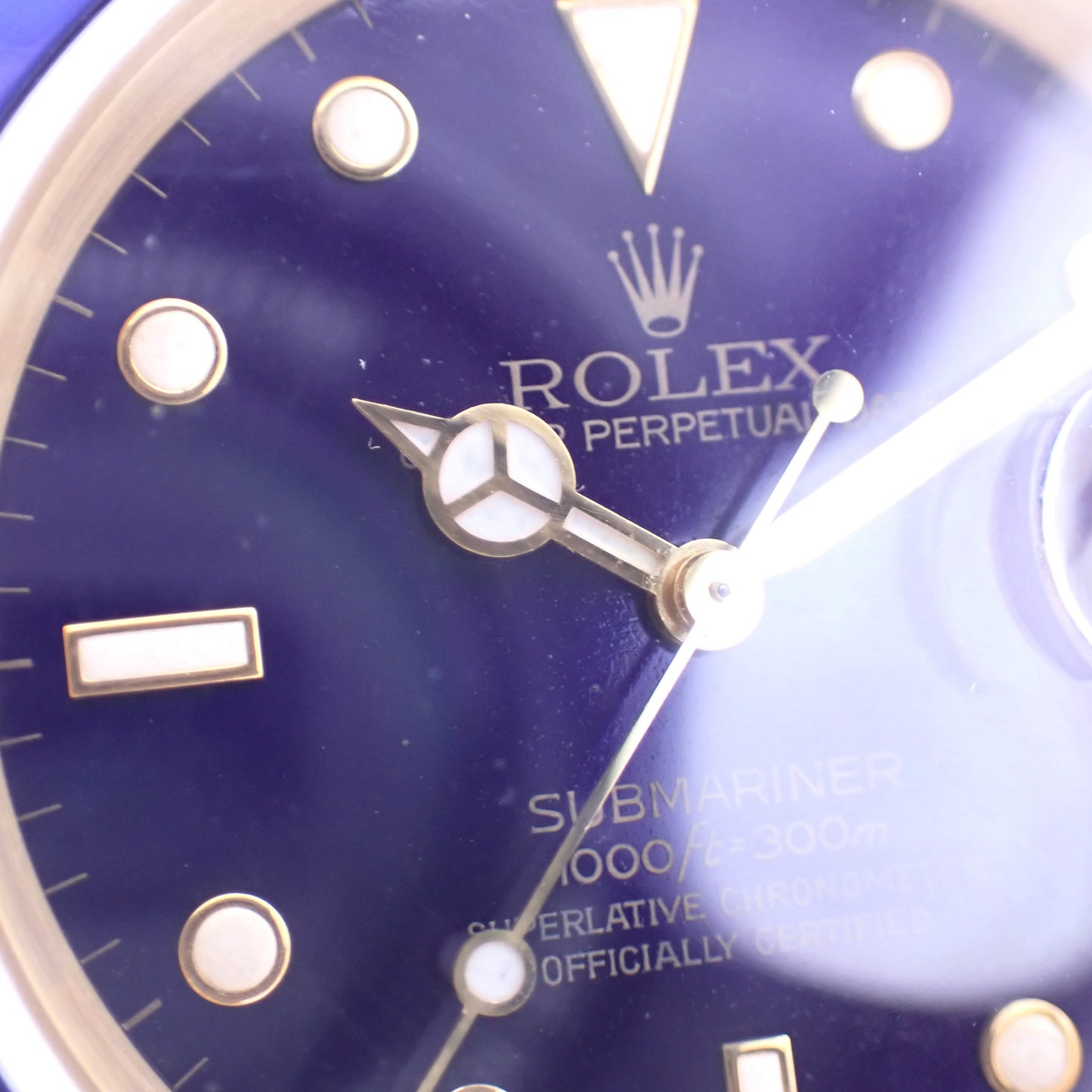 K18YG ROLEX ロレックス サブマリーナ デイト E パープル 16618 金無垢 メンズ 腕時計