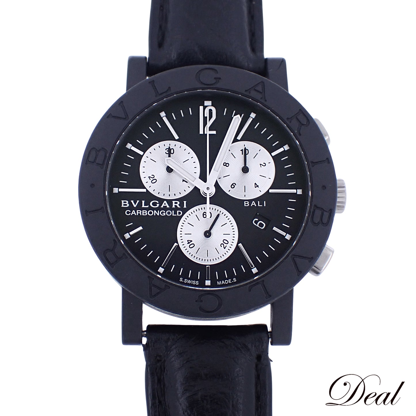 999本限定 BVLGARI ブルガリ カーボンゴールド クロノ BB38CLCH メンズ 腕時計