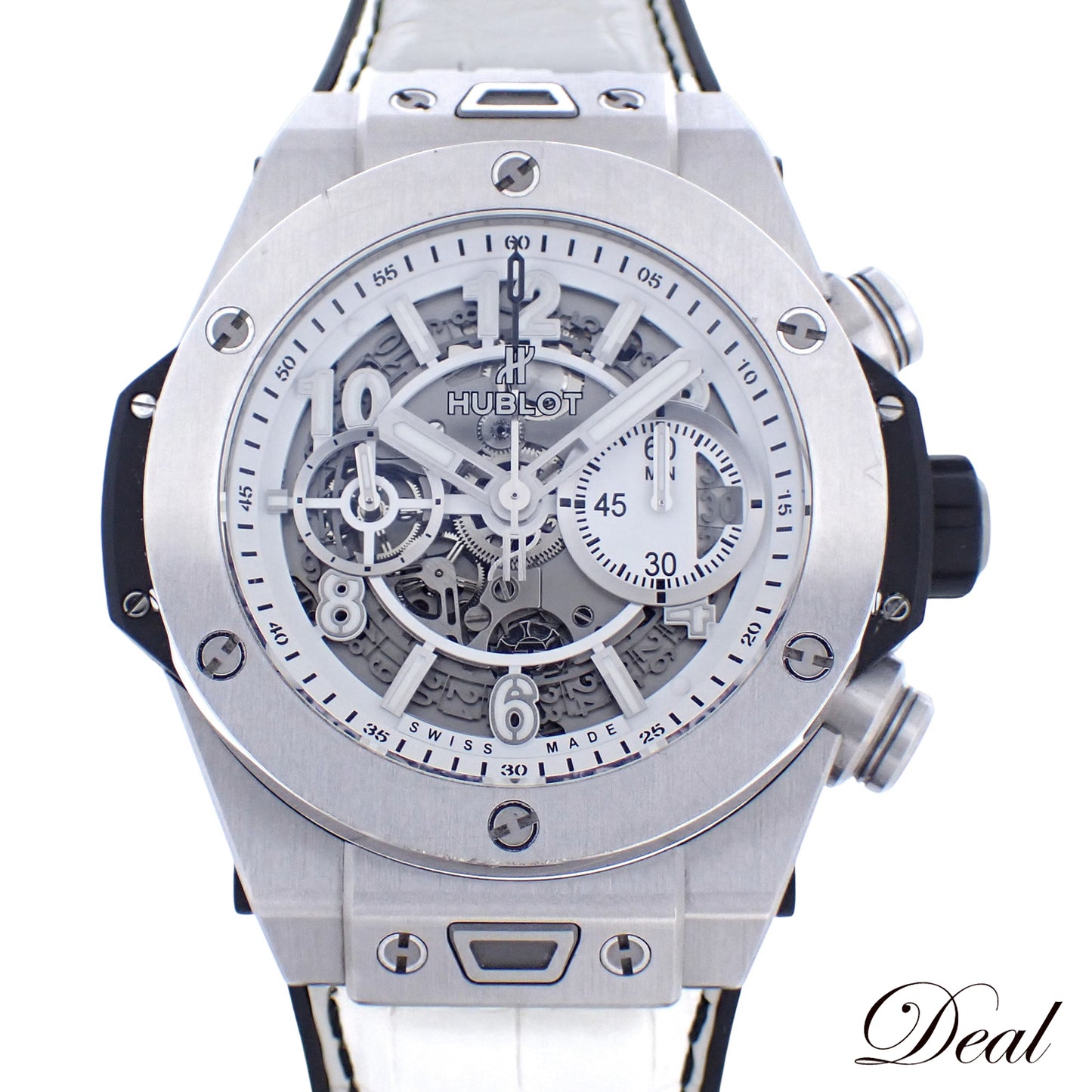 日本限定 HUBLOT ウブロ ビッグバン ウニコ ブラック&ホワイト 411.NE.2010.LR.JSM15 メンズ 腕時計