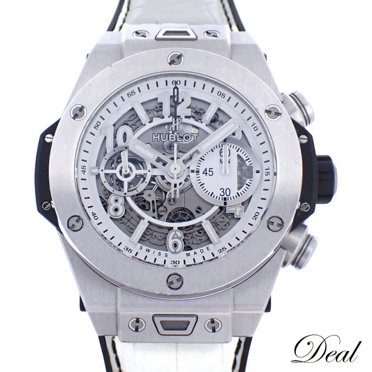日本限定 HUBLOT ウブロ ビッグバン ウニコ ブラック&ホワイト 411.NE.2010.LR.JSM15 メンズ 腕時計