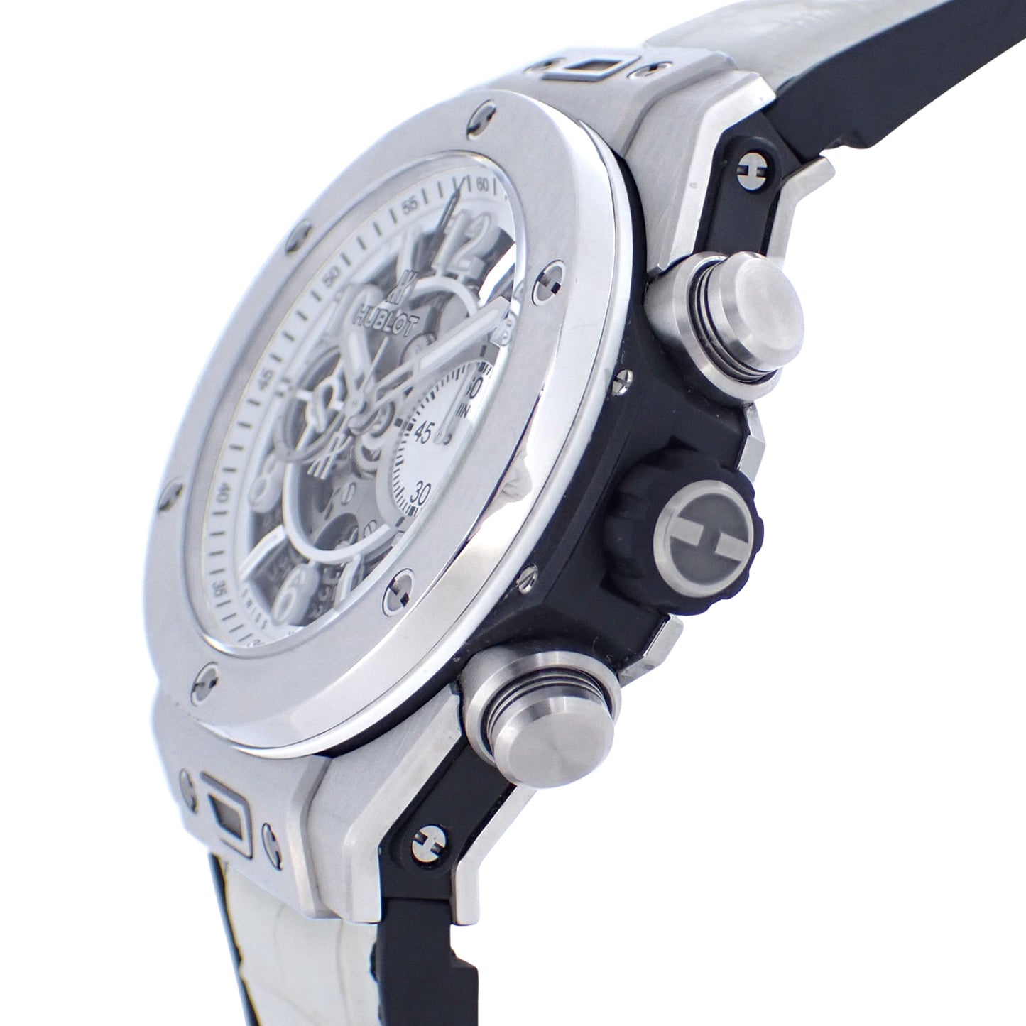 日本限定 HUBLOT ウブロ ビッグバン ウニコ ブラック&ホワイト 411.NE.2010.LR.JSM15 メンズ 腕時計