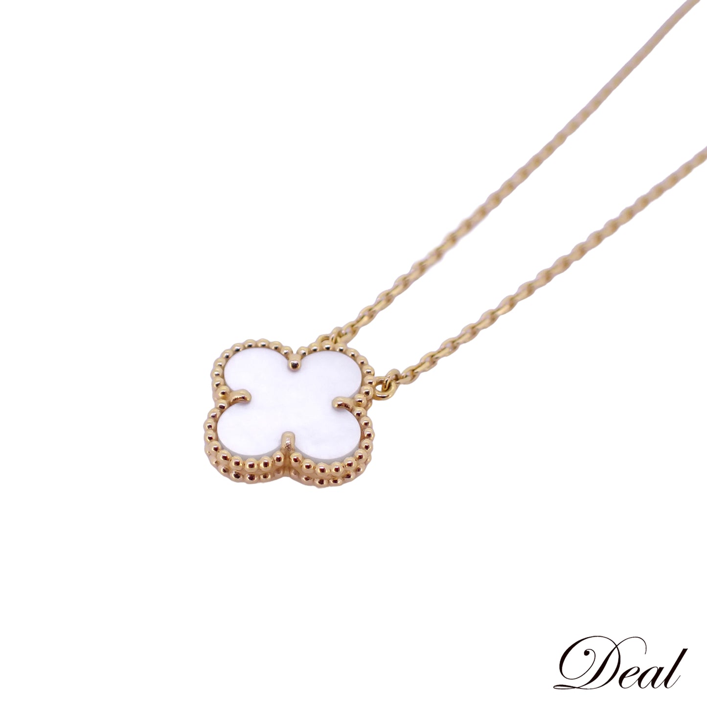 Van Cleef & Arpels ヴァンクリーフ＆アーペル ヴィンテージアルハンブラ K18YG マザーオブパール VCARA45900 ゴールド レディース ネックレス