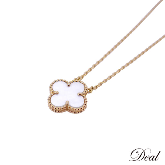Van Cleef & Arpels ヴァンクリーフ＆アーペル ヴィンテージアルハンブラ K18YG マザーオブパール VCARA45900 ゴールド レディース ネックレス