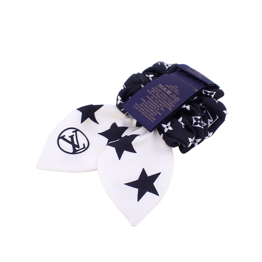 美品 LOUIS VUITTON ルイ・ヴィトン モノグラム スター M77798 サマーホワイト シルク マルチカラー レディース シュシュ
LV