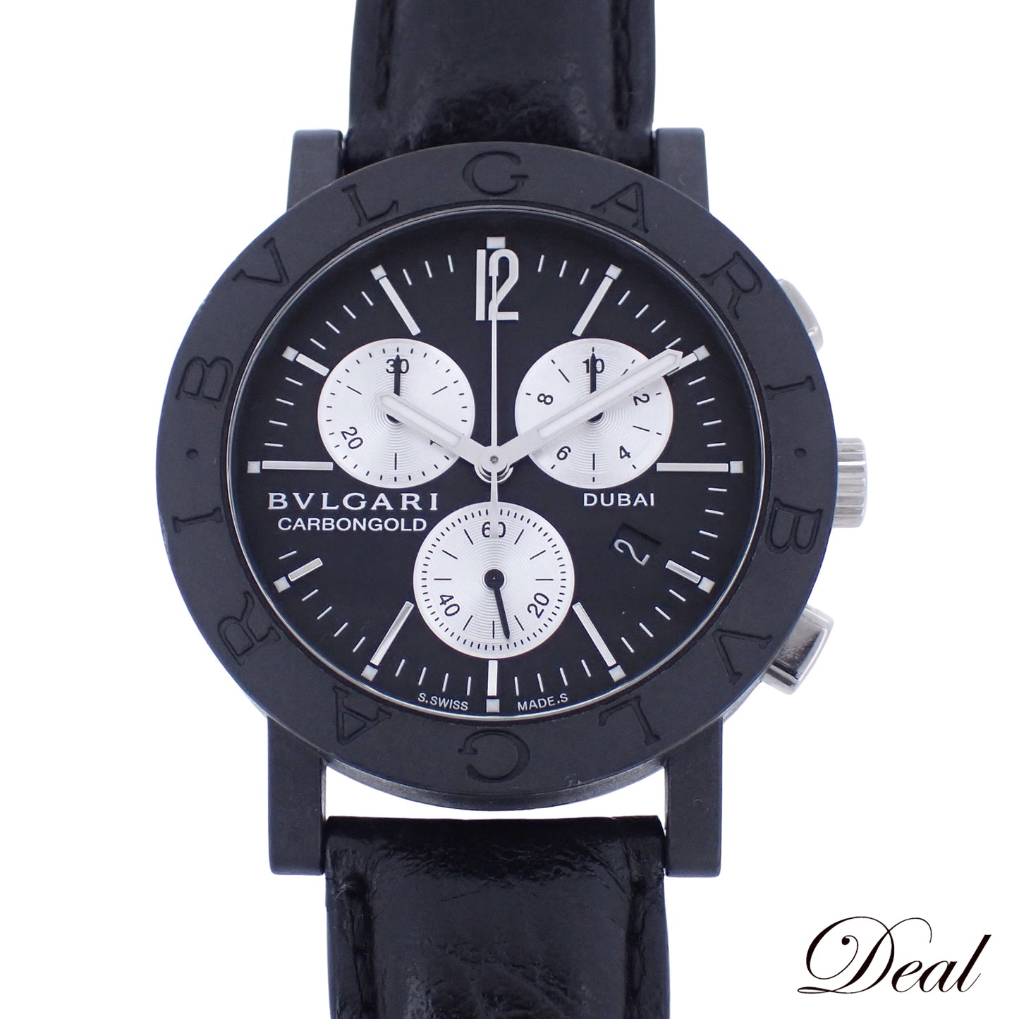 999本限定 BVLGARI ブルガリ カーボンゴールド クロノ BB38CLCH メンズ 腕時計