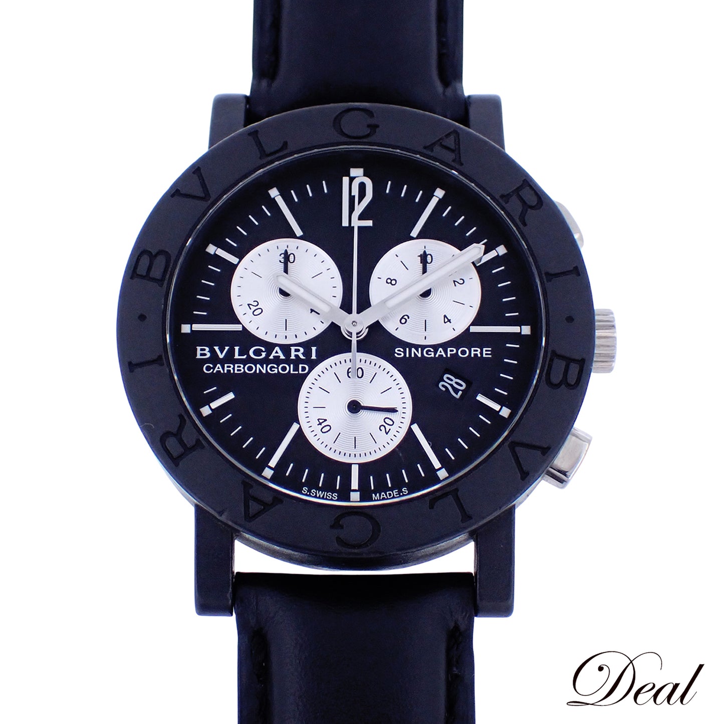 999本限定 BVLGARI ブルガリ カーボンゴールド クロノ BB38CLCH メンズ 腕時計