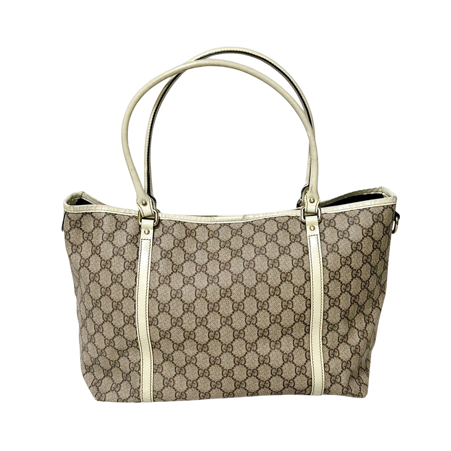 GUCCI グッチ GGスプリーム 197953 ベージュ ホワイト ベージュ レディース トートバッグ