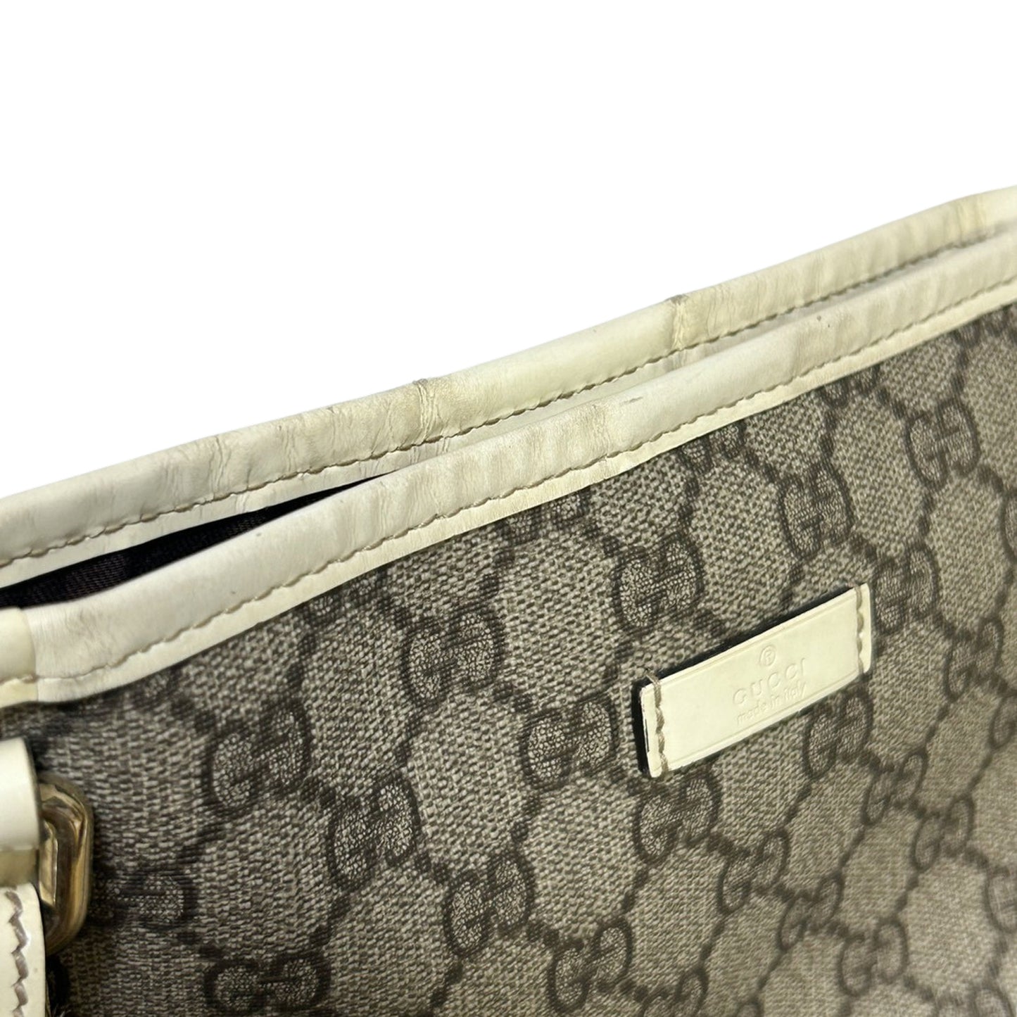 GUCCI グッチ GGスプリーム 197953 ベージュ ホワイト ベージュ レディース トートバッグ