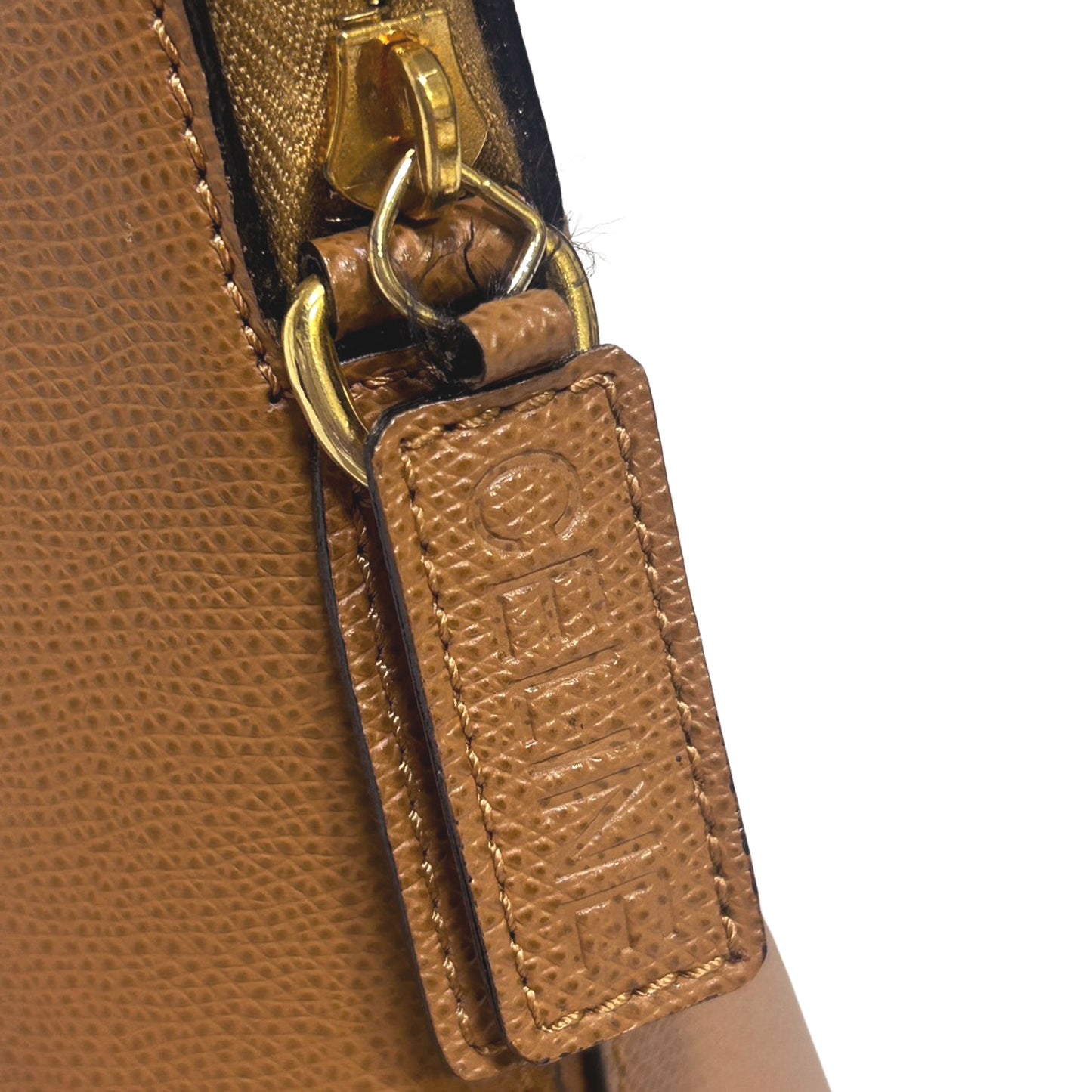 ヴィンテージ CELINE セリーヌ ボリード ボーリング キャメル ブラウン レディース ハンドバッグ