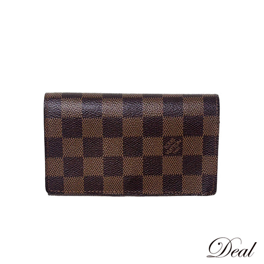 LOUIS VUITTON ルイ・ヴィトン ダミエ ポルトフォイユトレゾール N61736 コンパクトウォレット ブラウン レディース 二つ折り財布
LV