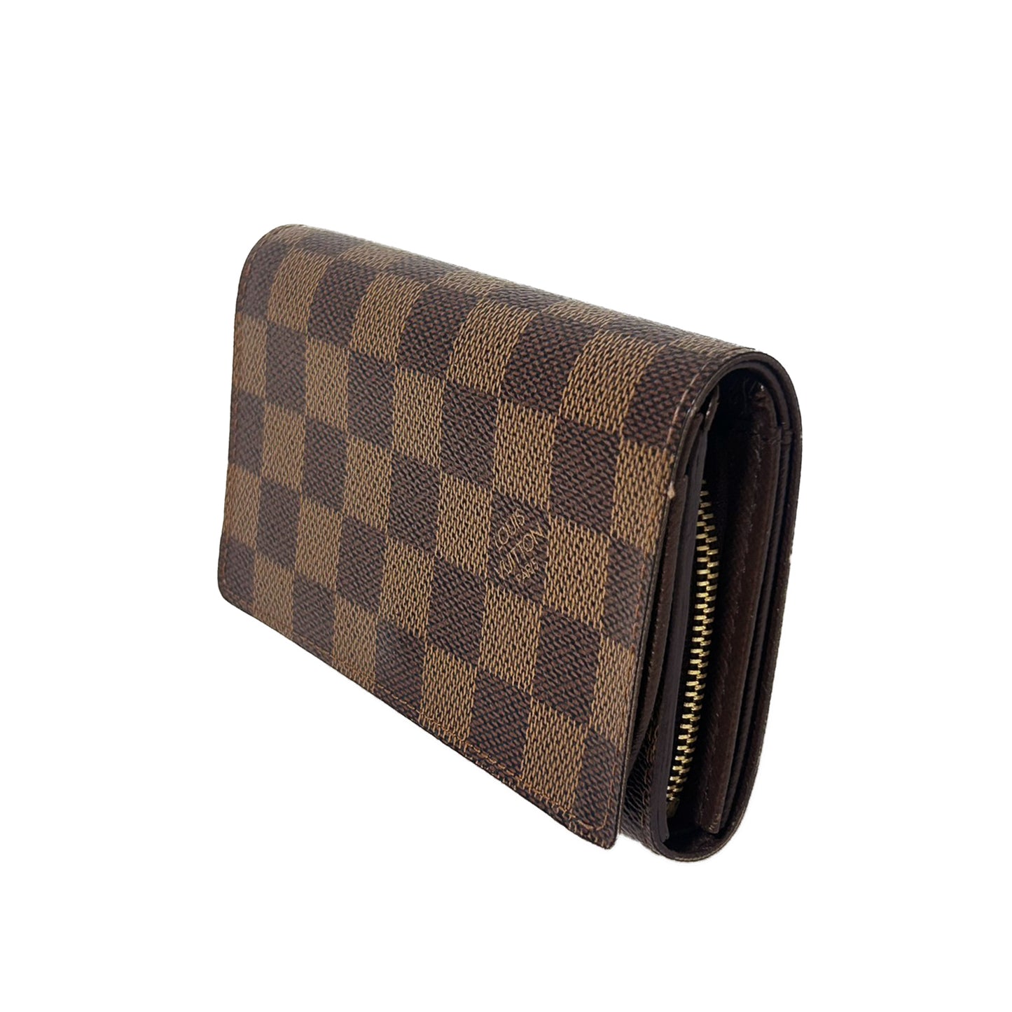 LOUIS VUITTON ルイ・ヴィトン ダミエ ポルトフォイユトレゾール N61736 コンパクトウォレット ブラウン レディース 二つ折り財布
LV