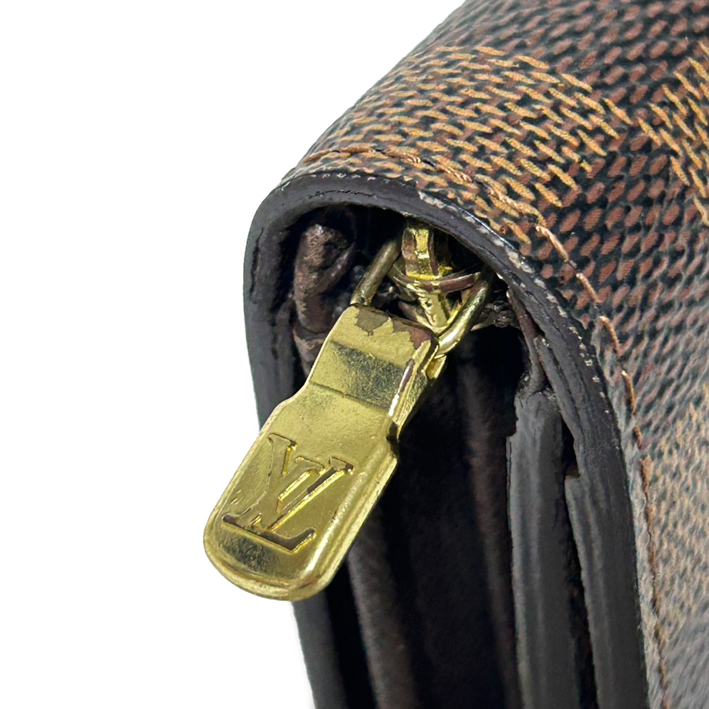LOUIS VUITTON ルイ・ヴィトン ダミエ ポルトフォイユトレゾール N61736 コンパクトウォレット ブラウン レディース 二つ折り財布
LV
