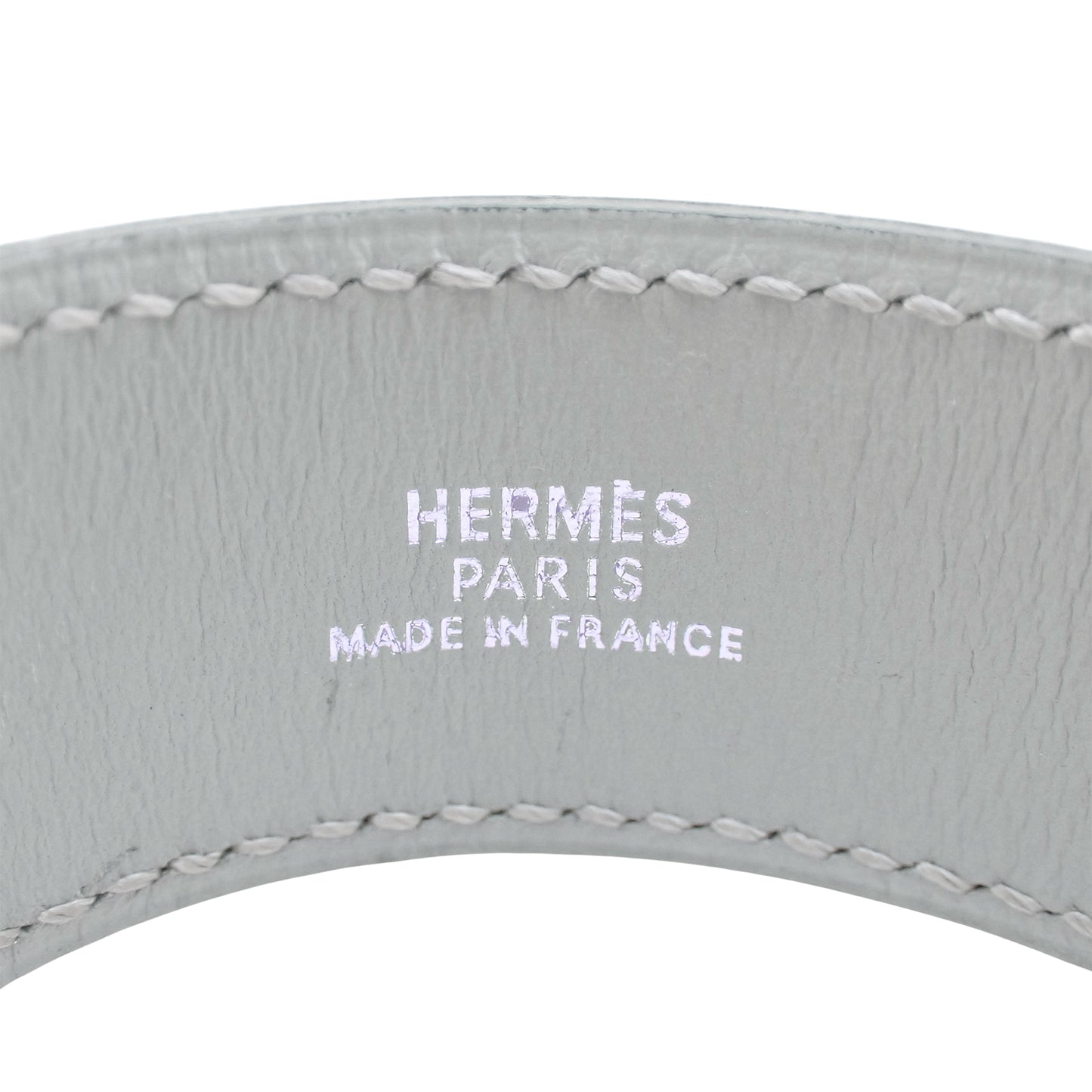 HERMES エルメス アルテミス レザー グレー グレー レディース ブレスレット