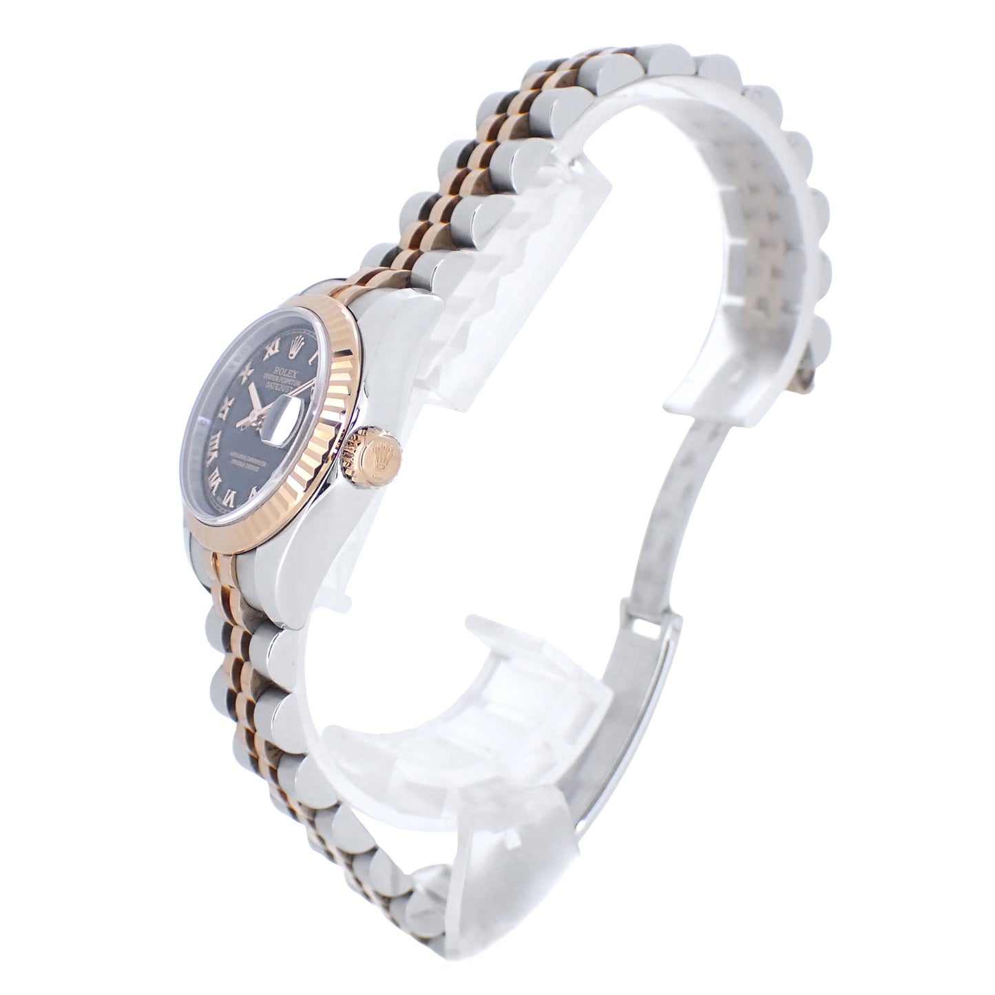 ROLEX ロレックス デイトジャスト M ブラック 179171 SS/PG レディース 腕時計