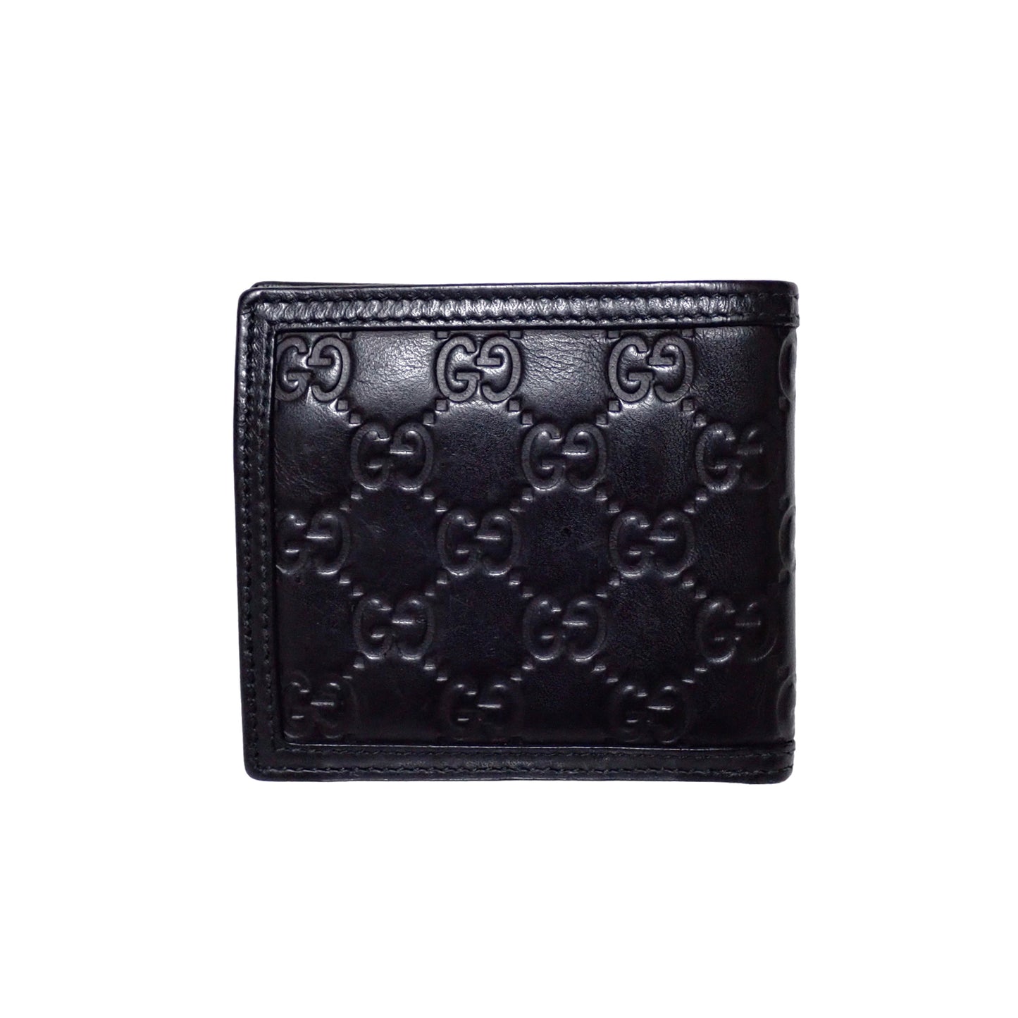 GUCCI グッチ GG シマ 237359 ブラック ブラック メンズ 二つ折り財布