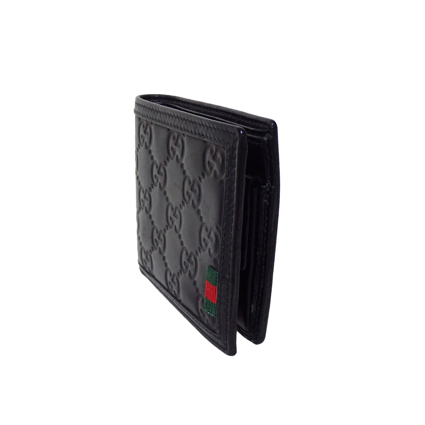 GUCCI グッチ GG シマ 237359 ブラック ブラック メンズ 二つ折り財布
