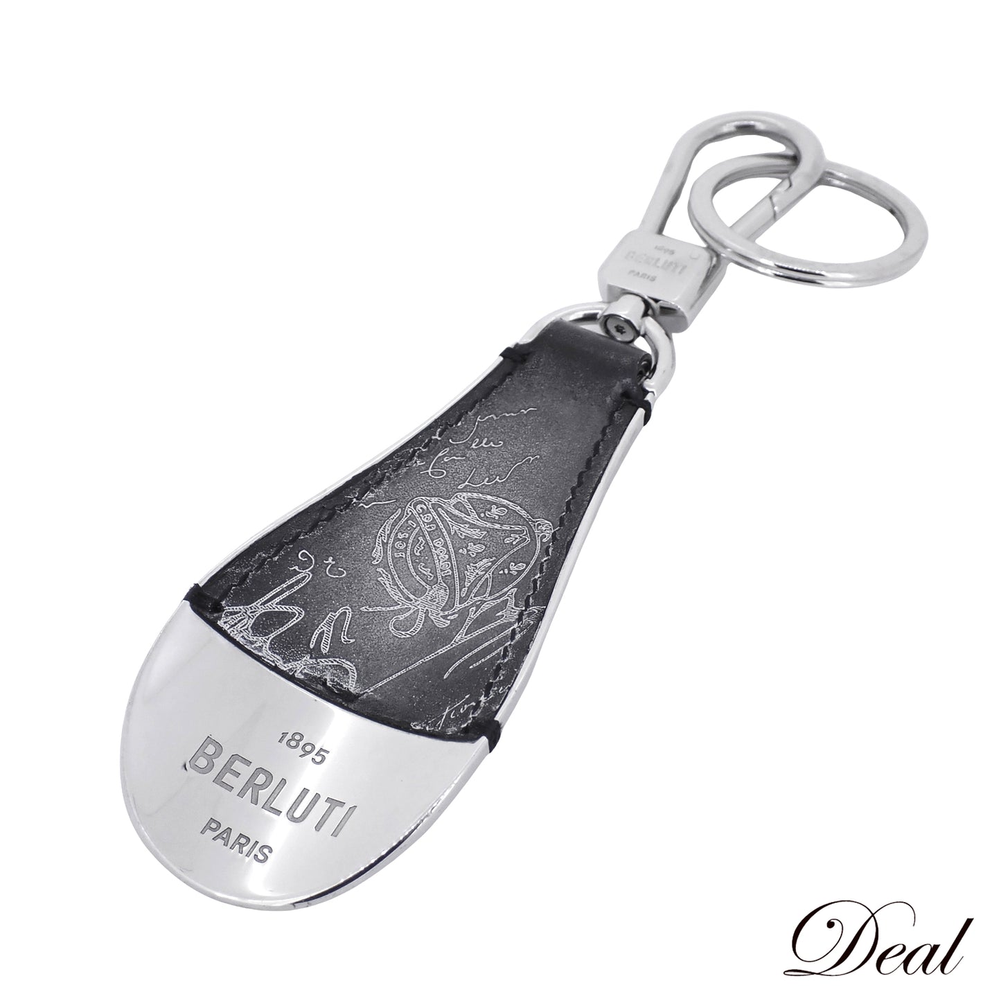 BERLUTI ベルルッティ シューホーン 靴ベラ ヴェネチア カーフ キーリング メンズ キーホルダー
