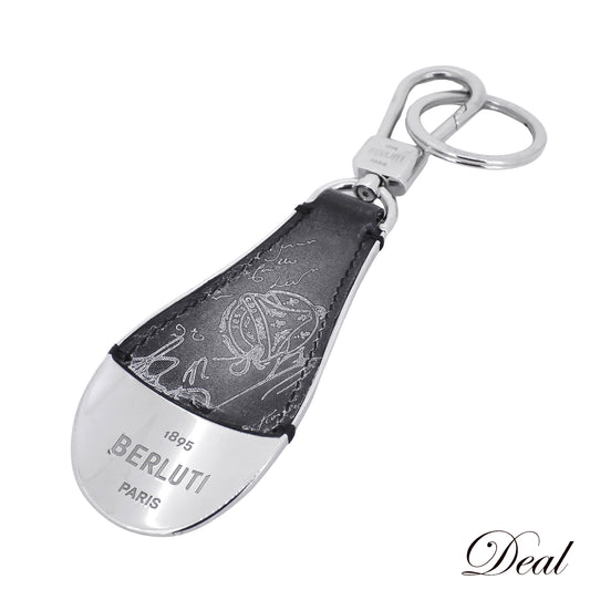 BERLUTI ベルルッティ シューホーン 靴ベラ ヴェネチア カーフ キーリング メンズ キーホルダー