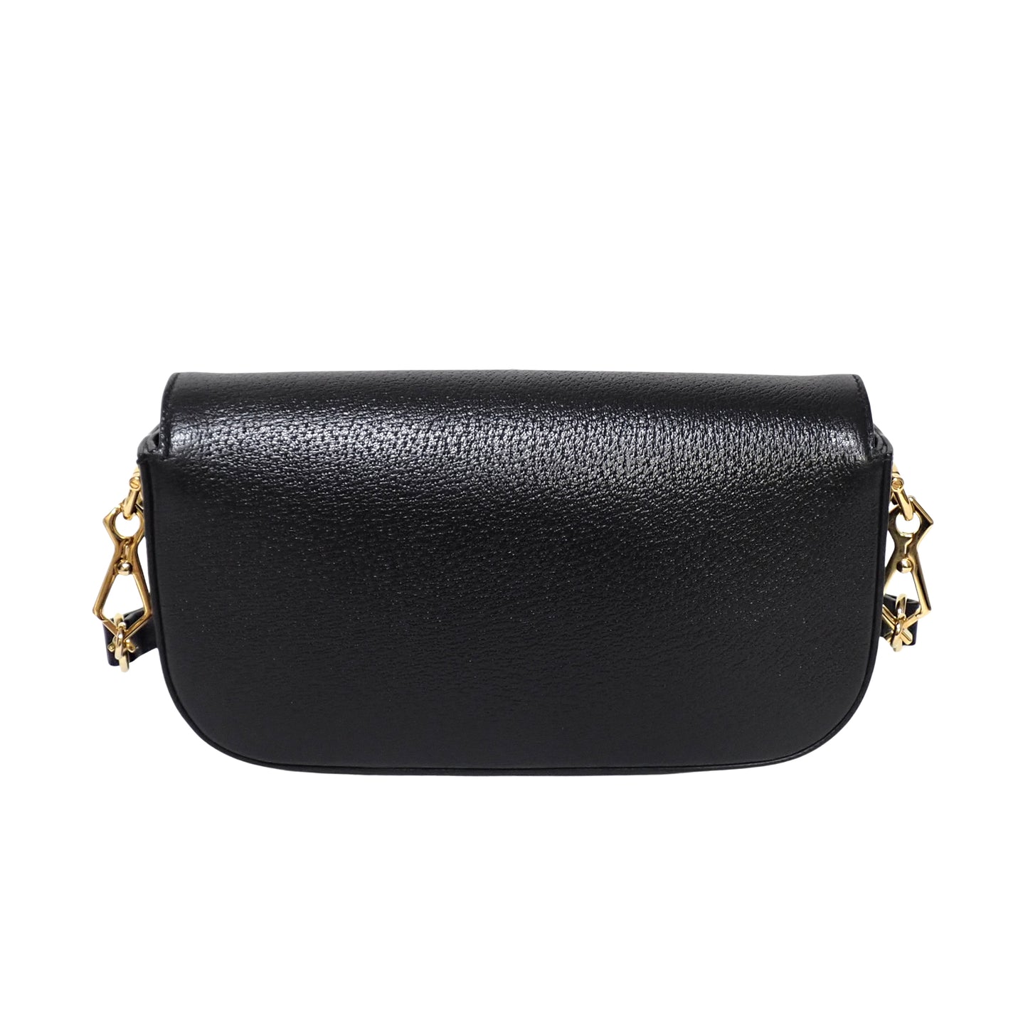 美品 アディダス コラボ GUCCI グッチ ホースビット ハンドバッグ 722009 チェーンショルダー ブラック レディース ショルダーバッグ