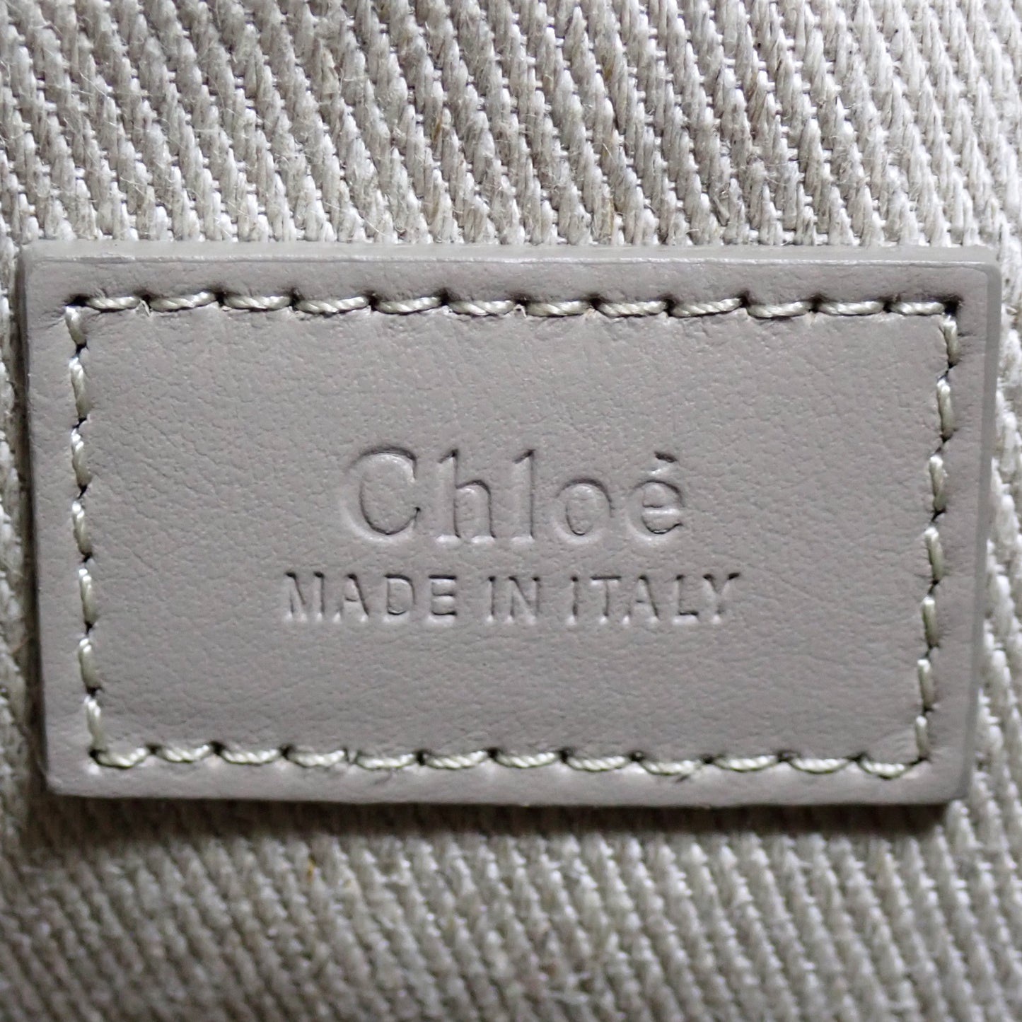 美品 Chloe クロエ ウッディ スモール トートバッグ リネンキャンバス CHC22WS397J27 マルチカラー レディース ショルダーバッグ