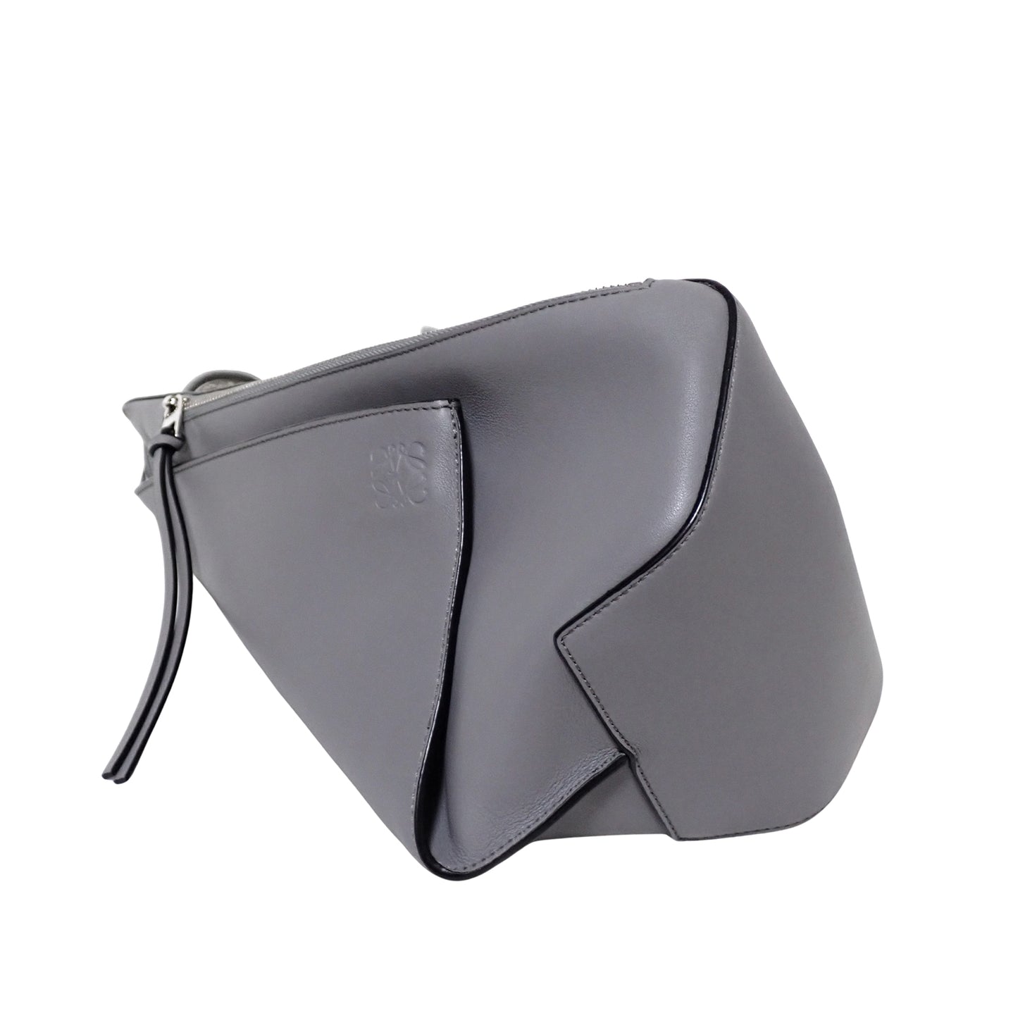 美品 LOEWE ロエベ アントン スリンク クロスボディバッグ ワンショルダーバッグ グレー レディース ボディバッグ