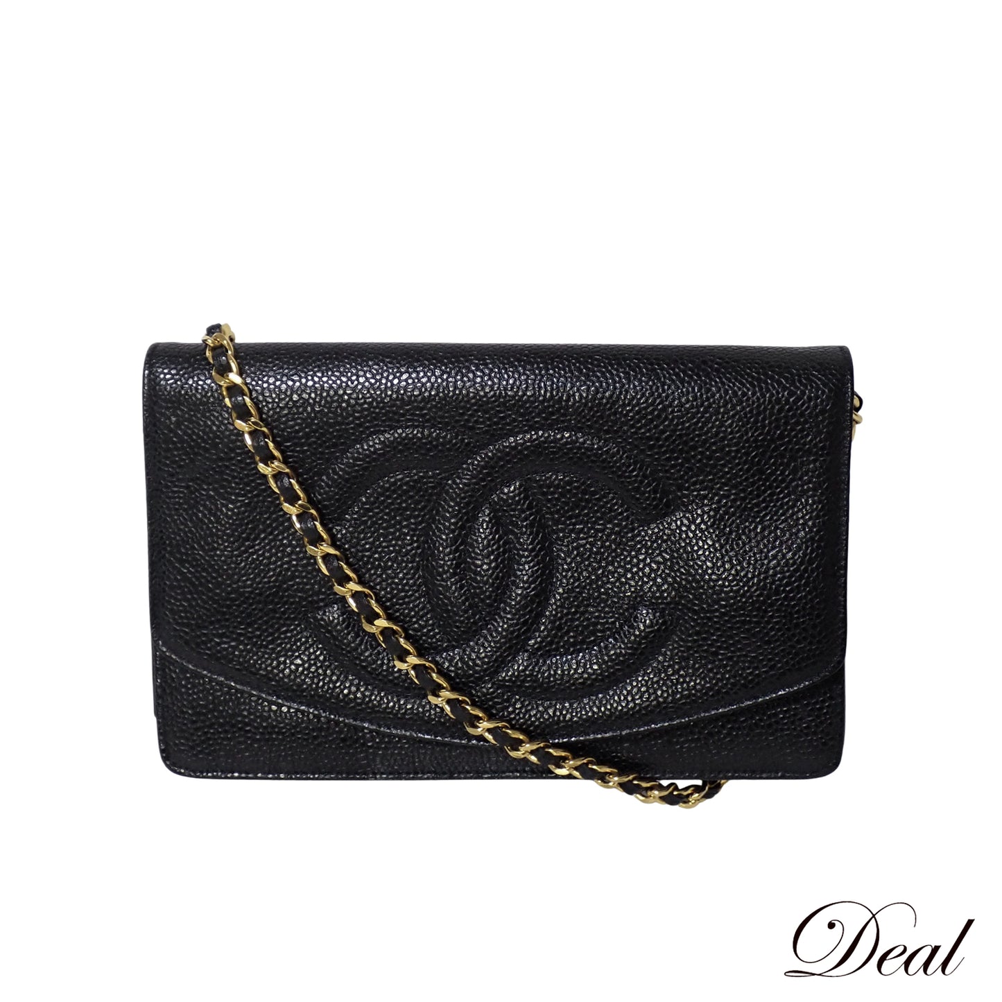CHANEL シャネル ココマーク チェーンウォレット P16098 キャビアスキン ヴィンテージ ブラック レディース ショルダーバッグ